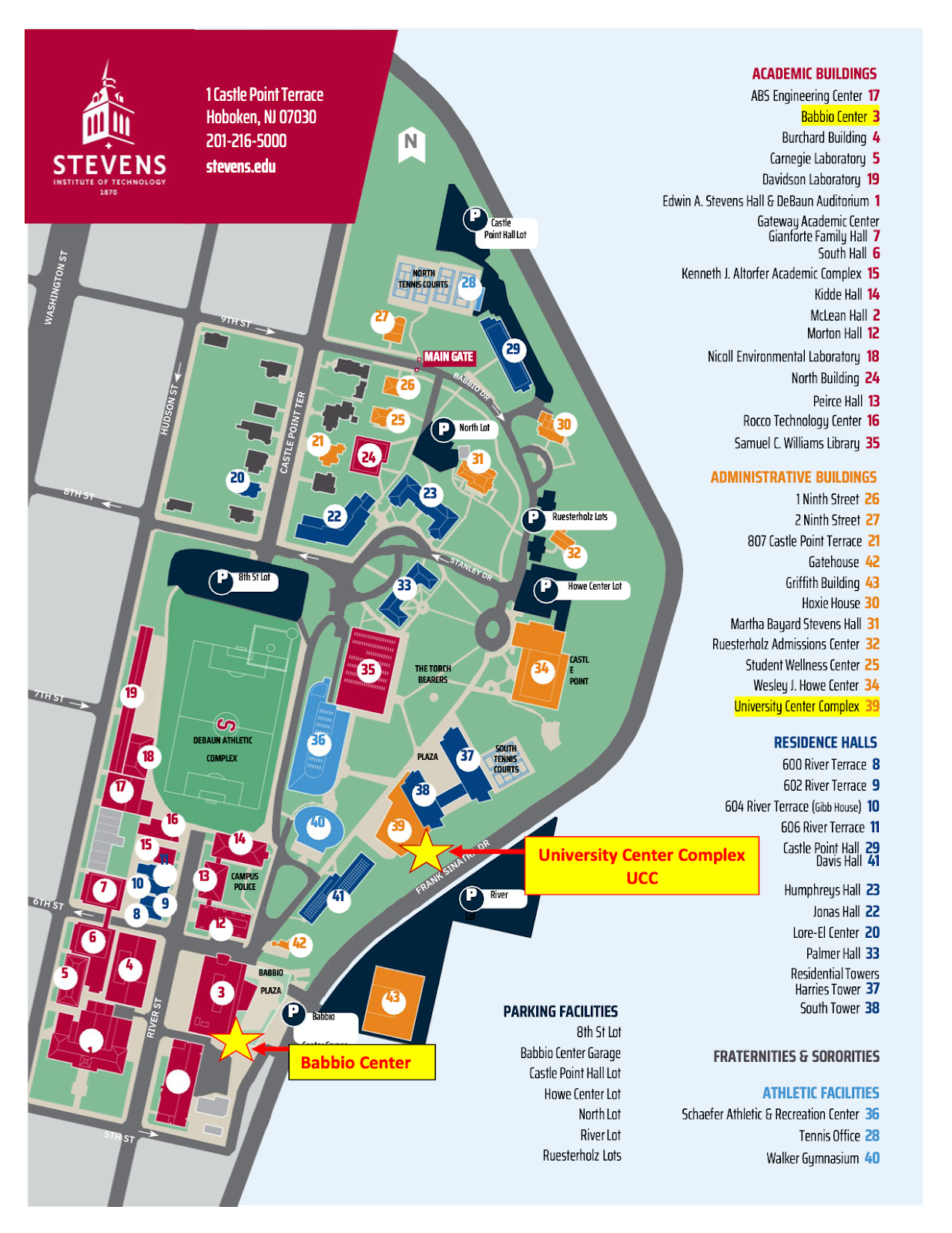 Stevens Institute of Technology Campus Map